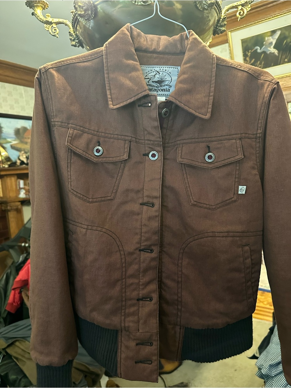Patagonia Hemp Brown/Clay Women's Trucker Jacket NW/OT Women’s M - Picture 2 of 8